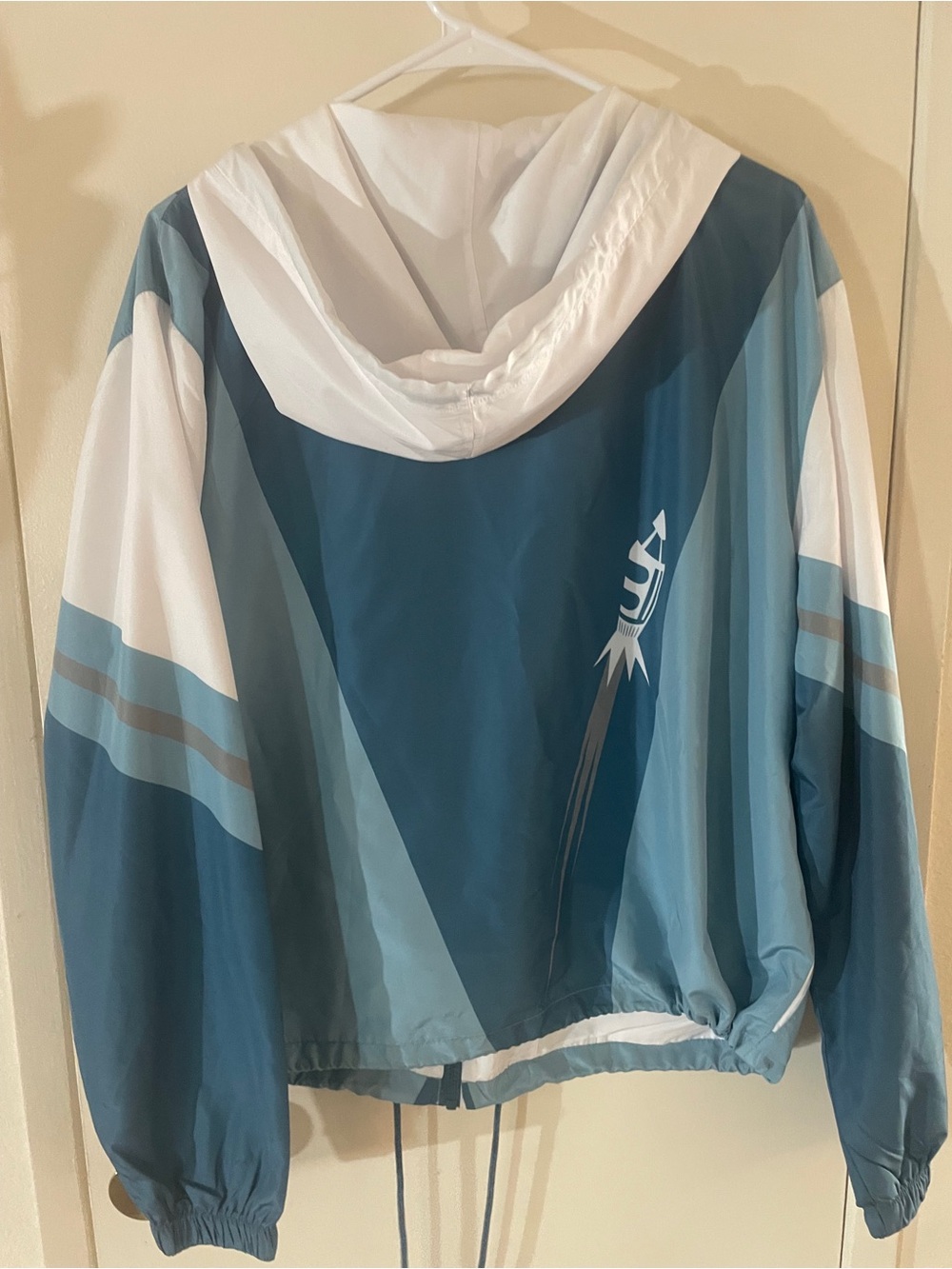 Disney Parks Space Mountain Hooded Windbreaker Jacket XL Blue Lightweight - Picture 6 of 10
